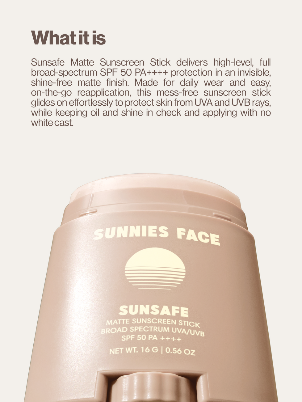 Sunsafe Sunscreen Matte Stick