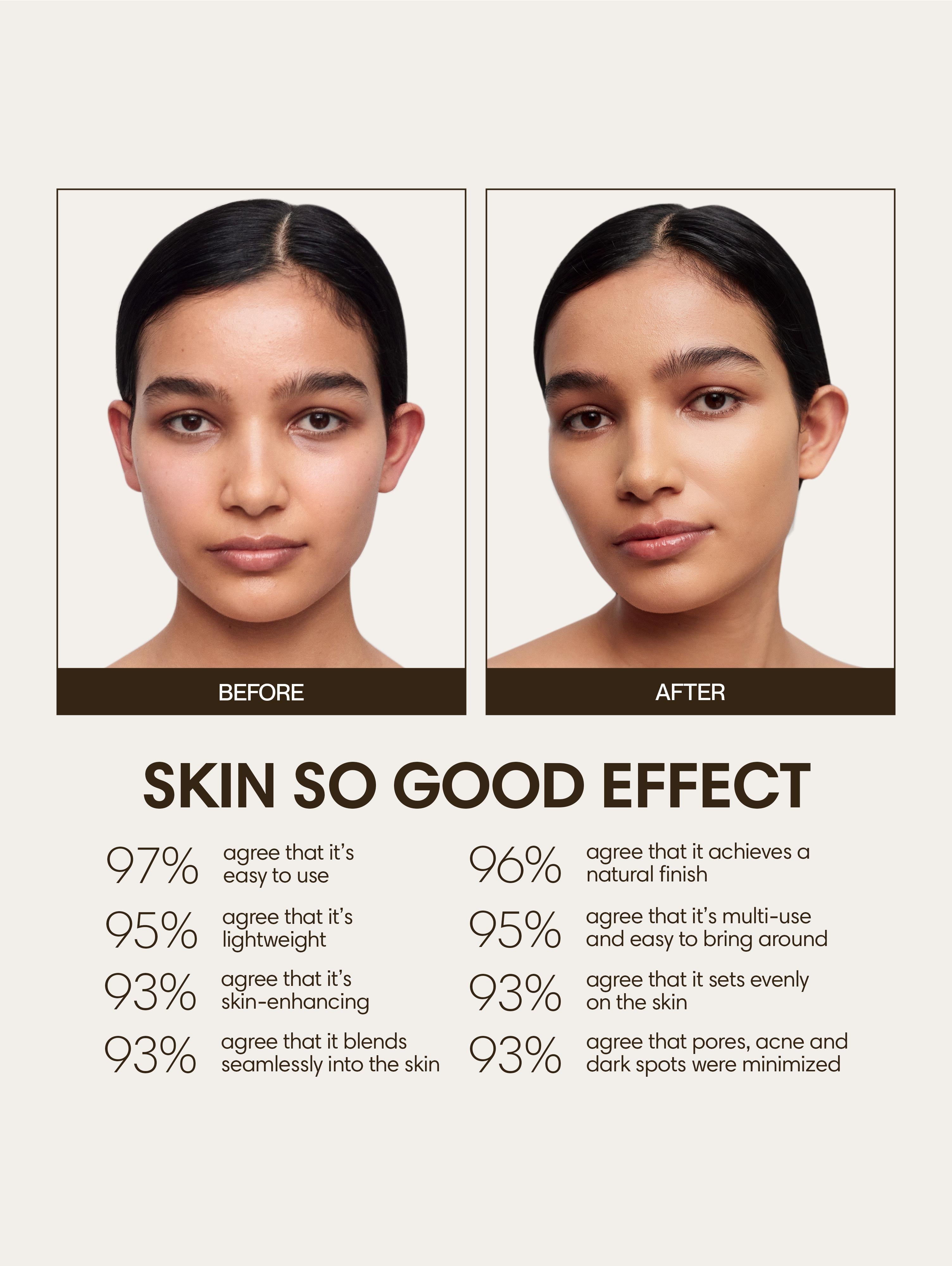 Aruna wears Skin So Good in Bamboo as base